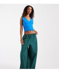 ASOS - Asos Design Tall Cotton Nylon Blend Pull On Balloon Trousers - Lyst