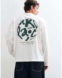 ASOS - Oversized Long Sleeve Top With Badge Graphic Print - Lyst