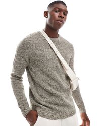 Jack & Jones - – grobstrick-pullover aus gemischtem garn - Lyst