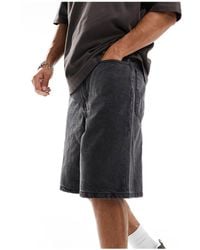 Vans - – check-5 – weite jeans-shorts - Lyst