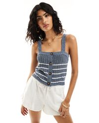 ASOS - Knitted Cami Top With Button Through - Lyst