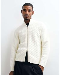 BLKVIS - Structured Zip Through Knitted Jumper - Lyst