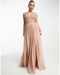 Beauut - Bridesmaid Embellished V-neck Maxi Dress - Lyst