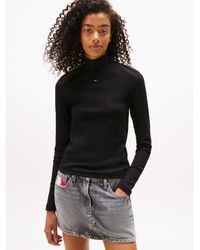 Tommy Hilfiger - Mock Neck Long Sleeve Top - Lyst