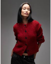 & Other Stories - Alpaca And Wool Chunky Knit Cardigan With Balloon Sleeves - Lyst