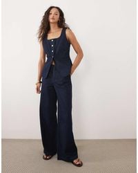 Mango - Avery 100% Cotton Straight Jean Co-ord - Lyst