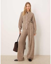 Y.A.S - Wide Leg Knitted Pants - Lyst