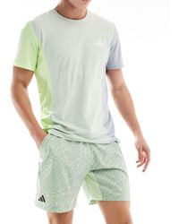 adidas Originals - Adidas - tennis heat.rdy pro - pantaloncini verdi da 7" ergonomici con stampa - Lyst