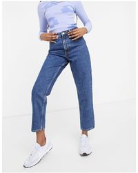 Monki Denim Taiki Cotton High Waist Mom 