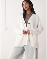 Monki - Knit Button Front Cardigan - Lyst