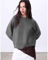 Stradivarius - Pull basique en maille douce - foncé - Lyst