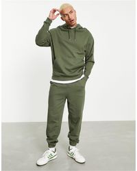 ASOS Tracksuit With Oversized Hoodie And Oversized Trackies - Green