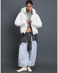 Stradivarius - Basic Hooded Puffer Jacket - Lyst
