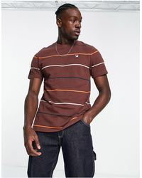 Fila - Striped T-shirt With Branding - Lyst