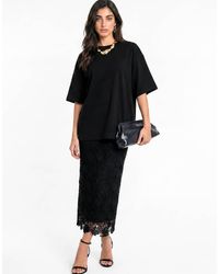 Lovedrobe - Floral Lace Midaxi Skirt - Lyst