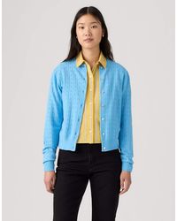 Levi's - Supersoft Pointelle Crewneck Cardigan - Lyst