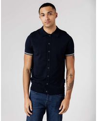 French Connection - Arm Stripe Short Sleeve Button-Up Polo Shirt - Lyst