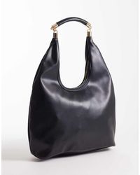ASOS - Borsa Shopping Arrotondata Nera Con Manico - Lyst