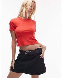 TOPSHOP - Everyday - t-shirt effet rétréci - Lyst