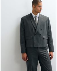 ASOS - Double Breasted Boxy Shawl Wrap Suit Jacket - Lyst