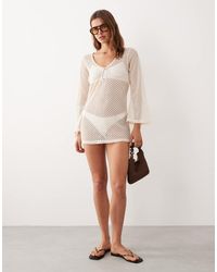 esmé studios - Crochet Mini Beach Dress - Lyst