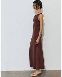 Pull&Bear - Asymmetrische Midi Jurk - Lyst