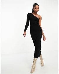 ASOS - One Shoulder Knitted Maxi Dress - Lyst