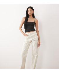 ASOS - Vaqueros Blancos Elásticos Y Cómodos De Pernera Recta De Asos Design Tall - Lyst