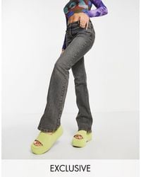 Collusion - X008 - jeans rigidi a zampa a vita medio alta lavaggio effetto sporco stile y2k - Lyst