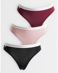 Lacoste - 3 Pack Stretch Cotton Thongs - Lyst