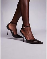 River Island - Metal Hardware Heeled Shoes - Lyst