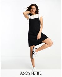 ASOS - Vestido lencero corto con diseño 2 en 1 - Lyst