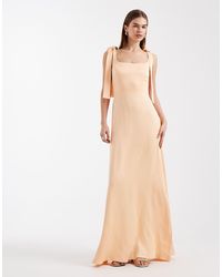 Maids To Measure - Bridesmaid Tie Shoulder Maxi Dress - Lyst