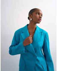 TOPSHOP - – taillierter blazer für besondere anlässe aus leinenmix - Lyst