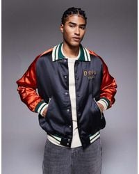 Deus Ex Machina - Chaqueta Negra Y Naranja Estilo Sukajan Con Diseño Universitario Off Beat De - Lyst