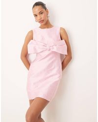 Sister Jane - Mini Jurk Van Jacquard Met Strik - Lyst