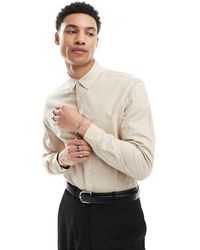 ASOS - Camicia Oxford Vestibilità Classica Color Pietra Chiaro - Lyst