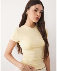 Miss Selfridge - Sculpted Short Sleeve Tee - Lyst
