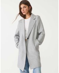 Stradivarius - Zachte Halflange Jas Met Knopen - Lyst