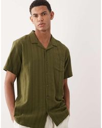 Brave Soul - Short Sleeve Shirt Co-Ord With Revere Collar - Lyst