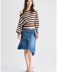 Stradivarius - Asymmetric Ribbed Hem Knit Sweater - Lyst