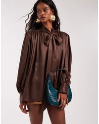 ASOS - Asymmetric Scoop Shoulder Bag With Buckle Detail - Lyst