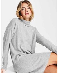 Vero Moda - Roll Neck Mini Sweater Dress - Lyst