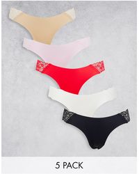 Cotton On - 5-pack Lace Insert Brasiliano Briefs - Lyst