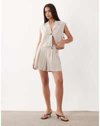 Y.A.S - Linen Blend Tailored Shorts Co-ord - Lyst