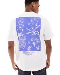 Only & Sons - T-shirt comoda sporco con stampa a fiori sul retro - Lyst