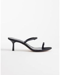 Mango - Minimal Heeled Sandal With Buckles - Lyst