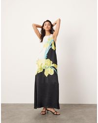 Asos edition maternity embroidered floral maxi dress in dobby spot hotsell