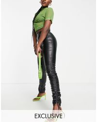 Collusion Faux Leather 90's Fit Flared 