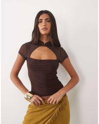 ASOS - Rouleau Loop Cut Out Top - Lyst